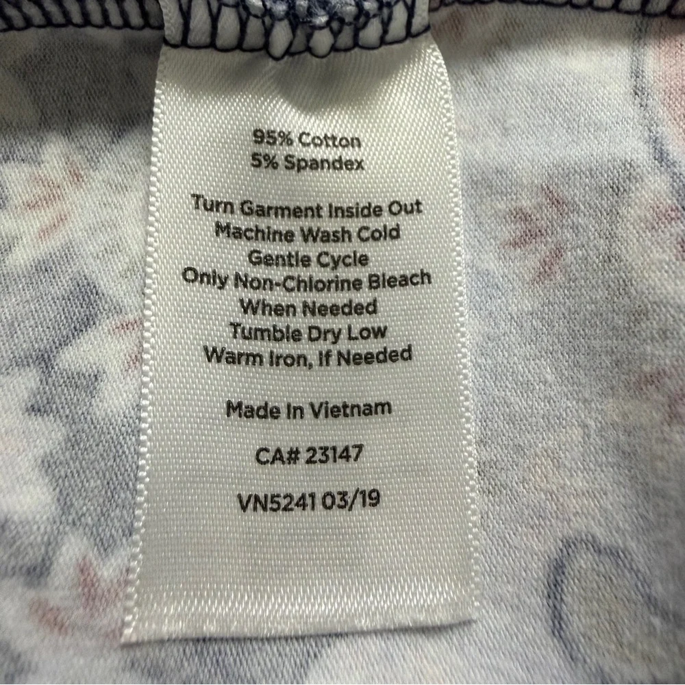 Talbots The Talbots Tee Geometric Medallion Print Navy‎ Blue Women Petite P